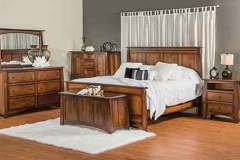 Paneled Boulder Creek Amish Custom Built Bedroom Set.