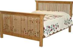 Stick Mission Straight Custom Amish Built Slatted Bed.