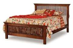 Amish Stick Mission Straight Custom Made Slatted Bed.