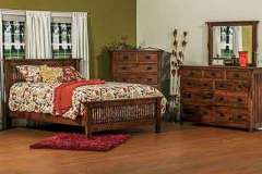 Stick Mission Straight Amish Handmade Bedroom Set.