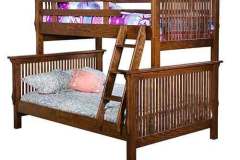 Full Twin Mission Custom Amish Crafted Bunk Bed.