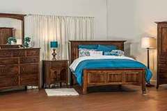 Carlisle Custom Natural Hardwood Amish Bedroom Set.