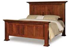 Custom Amish Crafted Empire Bed With Caps on Bottom.