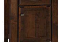 Here is the Brown Maple Ashton nightstand with 1 door/drawer. This one is seen with Rich Tobacco stain.