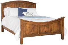 This is our custom Amish built Bow Panel Bed. Note the way the head board and foot board are made.