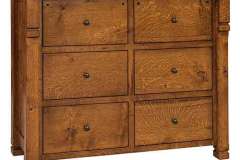 Amish built custom Brockport Mule dresser is large and has 6 large drawers for ample storage.