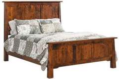 Brown Maple custom Cambridge flat panel bed. This can be made in several different sizes.