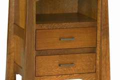 This is the Cambridge night stand with 2 drawers and an open above them.