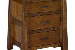 Here is a quarter sawn Oak custom Cambridge night stand with 3 drawers.