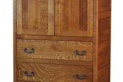 This is our one piece custom Granny Mission armoire with 3 drawers.