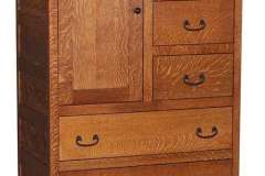 Seen here is the Granny Mission gentleman's chest. This one has 6 drawers and a large open shelf.