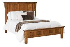 Custom Amish built king size Granny Mission bed with the low footboard. The taller footboard is also available.