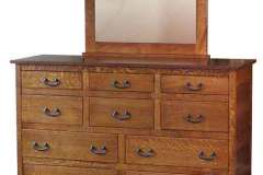 This is a 10 drawer Granny Mission mule dresser. You can have the mirror made wider if you choose to do so.