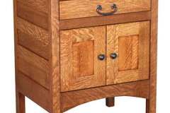 This version of the Granny Mission nightstand has 2 doors and 1 drawer. Ample storage is available.