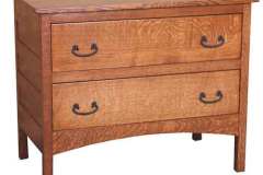 This custom crafted Granny Mission nite chest is shown in 1/4 Sawn Oak wood. It has 2 large flush inset drawers.