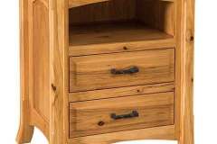 Seen here is our custom Amish Homestead 2 drawer nightstand. It has flush inset drawers.