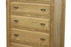 Shown here in Oak wood is our custom 7 drawer high chest. The drawers get larger as they go down.