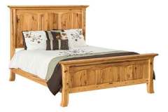 Here is our Homestead bed with the short footboard. This one is done in Hickory wood.