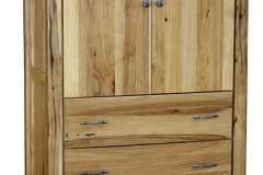 This is our Rustic Hickory Jaymont armoire. You can have the space behind the door designed to best fit your needs.