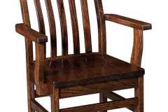 Mission look and old world charm is found in Amish crafted Abe arm chair.