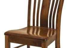 The Amish Custom crafted Bennett side chair has vertical slated back with horizontal detailing. the Bennett will set off any dinning area.