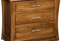 Check out the custom Carlisle style 3-drawer dresser that is 40" wide, 33" high and 20" deep. The drawers all have full extension drawer glides. You can get either side mount or under mount.