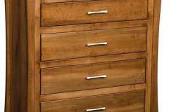 Our Carlisle 6-drawer chest shown here is 48" high and 40" wide. Can be Amish handcrafted out of oak, cherry, maple, hickory or one of our many rustic hardwoods.