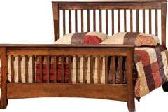 This bed is available in a twin, full, queen, or king size and has a 49" headboard and a 30" footboard.