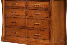 Our Amish made Carlisle tall dresser is 64" wide and 40" tall and comes with 8 drawers for all of your storage needs.