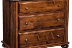 This Hampton 3 drawer changing nightstand has many uses in your child's bedroom and can be crafted in your choice of hardwoods and stains.