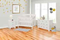 Check out the custom Amish made Hampton children's bedroom collection with the white painted finish.