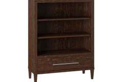 Your Amish crafted Haven bookcase can have added shelves or extra drawer store custom crafted. This one is done in Brown Maple wood with Rich Tobacco stain.