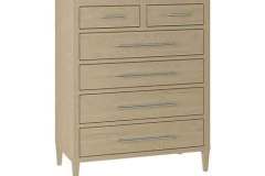 Haven style 6-drawer chest in Hard Maple wood with a Natural finish. It comes with the 2 small top drawers and the 4 equal sized drawer under them. Choose from any stain we offer or combine stains to create a beautiful two tone piece.