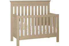 The Haven custom crib also comes with in a slat back style as well. Here you have it made with Hard Maple wood with a Natural finish.