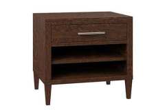 Shown here in Rich Tobacco stain on Brown Maple wood is the Amish made Haven open nightstand.