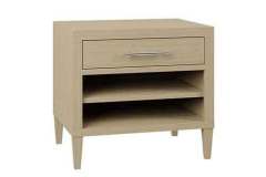 Shown here with a natural finish on Brown Maple wood is the Amish made Haven open nightstand.