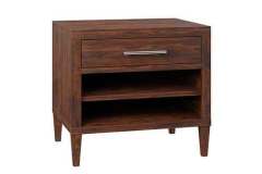 Amish Made custom Haven open night stand shown in Sap Cherry wood with Asbury stain.