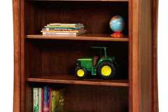 This shows the beautiful curved style of the Manhattan bookcase. All are totally custom Amish crafted.