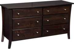 This is our 63" wide 6 drawer Manhattan dresser. All of the drawers are the same size so you will have lots of space for everything.