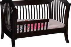 Our custom Manhattan style convertible toddler bed has the arched headboard and footboard.