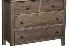 Amish crafted Mission 4 drawer dresser than can also be used as a changing station.