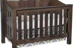 This is showing a picture of the Panel style Mission Convertible crib. 