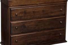 This is a picture of the Traditional 3-drawer dresser that is convertible from a changer top to a flat top.