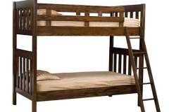 This is our Manchester #1520 Bunk Bed. It is all custom Amish crafted in solid wood. The beds are both twin size.