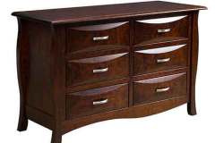 Just as nice is the Cayman 6-drawer dresser that is shown without the box top. These large drawers will hold a lot your child's clothing.