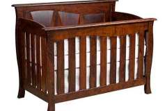 Shown here is our custom Cayman Crib with the paneled back and slat front. You can choose to have it made either way as it is very easy to assemble.