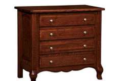 If your space only allows for a small dresser, the French Country 4-drawer dresser is just for you. It is 41" wide and 37" high. 