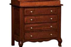 Here is the French Country 4-drawer dresser with the changing table top. You can also get our optional changing table pad if needed.