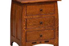 Here you have our Lindbergh 3 drawer nightstand. It comes standard at 24" wide and 28" high.