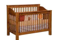 This is the Mission Convertible Crib in the crib version where you will you it in the beginning. The springs have a 3 position height adjustment.